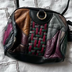 vintage patchwork leather purse